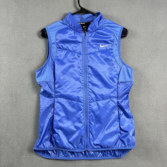 Nike Vest Women’s Medium Polyfill Lightweight Packable Running Athletic Full Zip - Picture 1 of 9